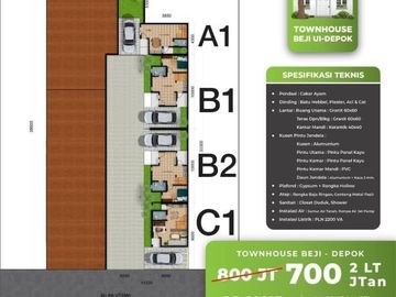 Townhouse syariah 2 lantai dekat dengan Jl Raya Margonda Depok