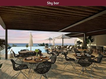 Departamento, a 100 metros del mar vista al mar rooftop con alberca infinity, ba