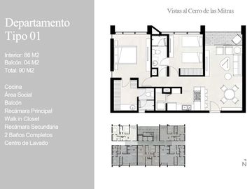 Departamento en Venta Santa Catarina frente a Valle Poniente