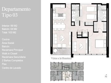 Departamento en Venta Santa Catarina frente a Valle Poniente