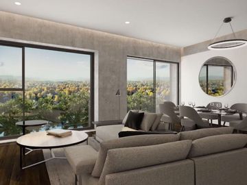 Departamento en planta baja, con patio, alberca, jacuzzi, cine, en pre venta.