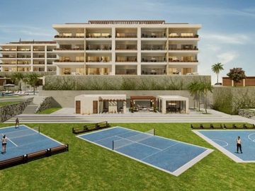 Departamento con terraza, casa club, pickleball, alberca, venta Cabo San Lucas