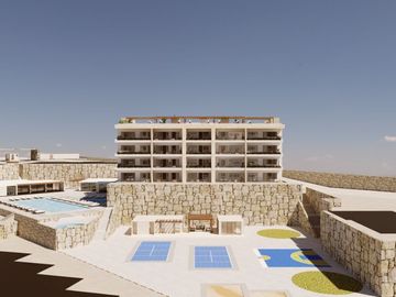 Departamento con terraza, casa club, pickleball, alberca, venta Cabo San Lucas