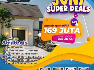 DISKON 100 JUTA, Perumahan Murah Di Sidoarjo 169 Jutaan
