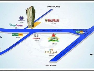 TWO PREMIER STUDIO TYPE- NEAR ATC, SM SOUTH MALL AND VILLAGE SQUARE. CITYLAND ONE PREMIER