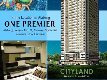 TWO PREMIER STUDIO TYPE- NEAR ATC, SM SOUTH MALL AND VILLAGE SQUARE. CITYLAND ONE PREMIER
