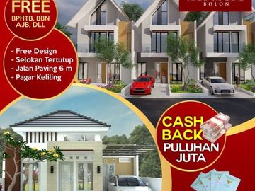 Rumah Cluster lokasi dekat SPBU Malangjiwan (pomo cash back jutaan)
