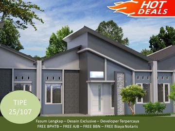 Posisi Hook Rumah Dekat Kota View Bukti Katu 2KT Tipe 25/107