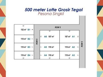 Kavling Barat Lotte Grosiir, SHM Per-Unit: 1 Jt-an