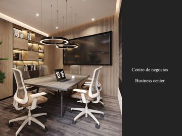 Departamento con jardín, balcon, alberca, Gimnasio, area de asador, area para pe
