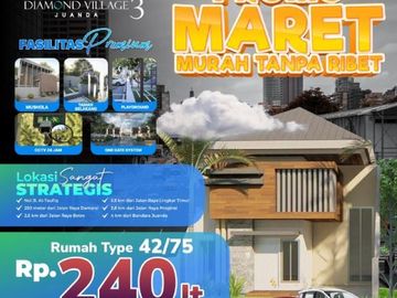 M2M MARET MURAH! DIAMOND VILLAGE JUANDA 3, Rumah Murah Asri dan Nyaman di Damarsi