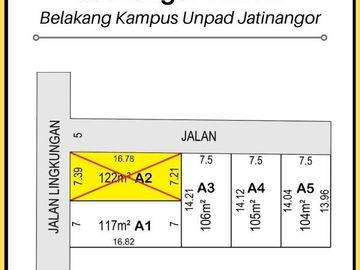 Tanah Sumedang Jatinangor View 2 Belakang Unpad SHM 1 Jt-an/m