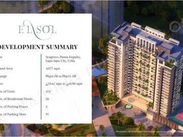 Pre-selling Condominium in Seagrove Mactan, El Sol