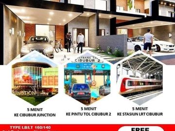 Town House Murah dekat LRT Gratis Biaya di Cibubur Jakarta Timur