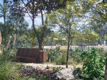 Lote de 494 m2, en residencial con cenote, en venta Selvamar, Playa del Carmen.