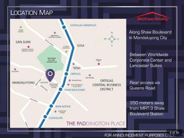 Studio Unit Condo for Sale in Paddington Place Mandaluyong