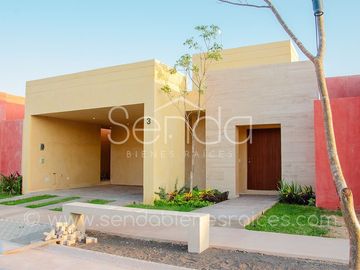 Casa de una planta totalmente equipada en venta en Taman Conkal  Merida