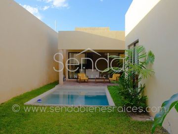 Casa de una planta totalmente equipada en venta en Taman Conkal  Merida