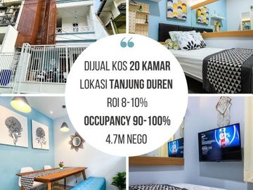 Dijual Rumah Kost di Tanjung Duren Jakarta Barat