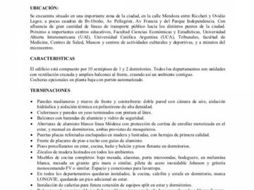 VENTA DEPARTAMENTO Semipiso UN DORMITORIO - Amplios balcones al frente - ENTREGA INMEDIATA - Mendoza 2800