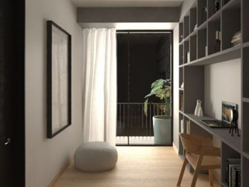 Todas las recamaras con balcón privado, con terraza de uso comun en piso alto,,