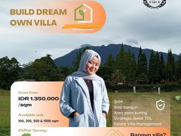 Kavling Villa di Megamendung Puncak Bogor Promo 1.3 jt an permeter&nbsp;