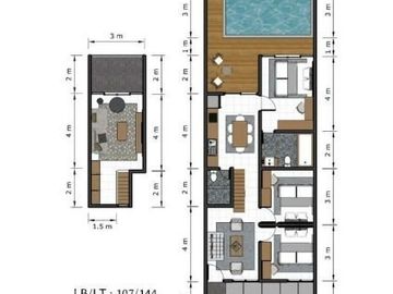 Rumah 1.5 lantai bogor dengan Type 45/88