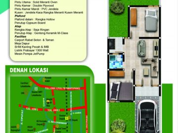 Rumah Baru Rp 447 Juta, 1 Lnt, di Sawangan, Depok. LT 85 m&sup2;,