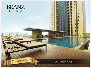 Branz BSD City 2 bedroom siap huni Big Diskon view BSD city