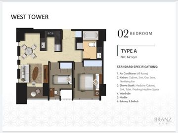 Branz BSD City 2 bedroom siap huni Big Diskon view BSD city