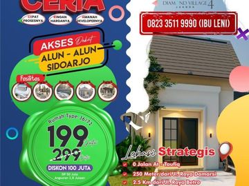 Paling Di Cari, WA 0823-3511-----, Rumah Dekat Bandara Juanda Sidoarjo Hanya 100 Juta-an