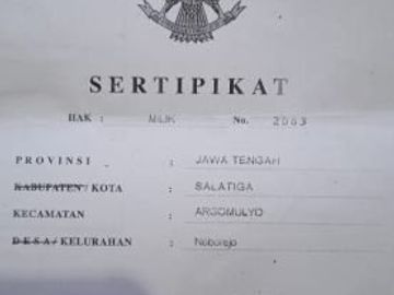 Dijual Cepat Rumah Beserta Tanah Pekarangannya Di Salatiga