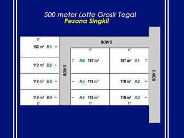 Dekat Lotte Grosir Tegal, Tanah Kavling Standar Perumahan