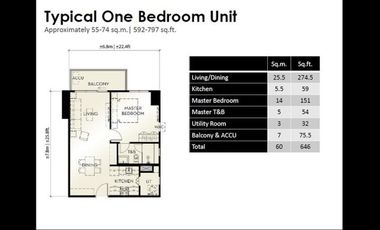 Park Triangle Residences 1 bedroom for sale