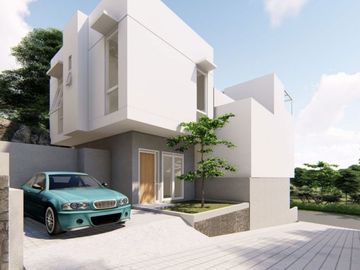 Rumah villa 2 lantai, Bergaya Tropis, Lokasi Premium dan Strategis