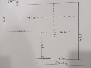 Tanah Luas 1.345M2, SHM, cocok untuk hunian, townhouse di Cinere
