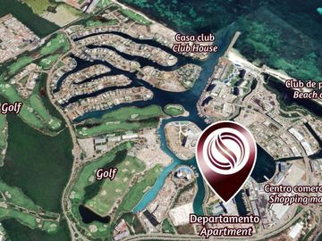 Condo frente a marina, vistas al campo de golf y reserva natural con acabados de