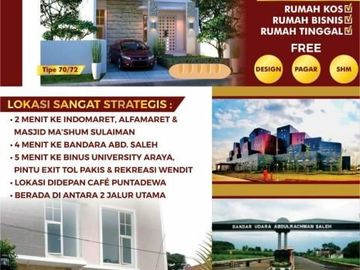 Rumah Cantik 2 Lantai di Kawasan Bandara Malang