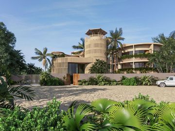 Penthouse con Rooftop privado, alberca y terraza, cerca del mar, en pre-venta Yu