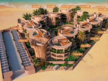 Penthouse con Rooftop privado, alberca y terraza, cerca del mar, en pre-venta Yu