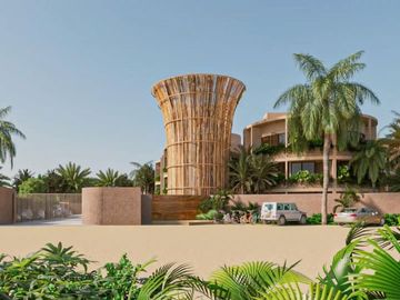 Penthouse con Rooftop privado, alberca y terraza, cerca del mar, en pre-venta Yu