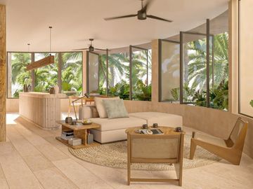 Penthouse con Rooftop privado, alberca y terraza, cerca del mar, en pre-venta Yu