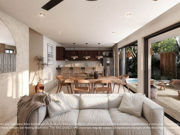 Departamento alberca privada con jardin de 58m2, area de yoga, area de asadores,