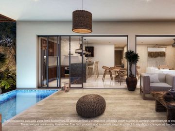 Departamento alberca privada con jardin de 58m2, area de yoga, area de asadores,