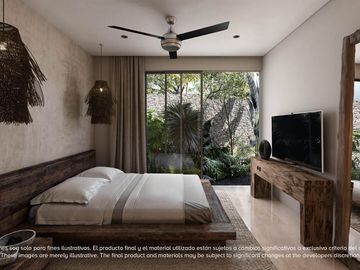 Departamento alberca privada con jardin de 58m2, area de yoga, area de asadores,