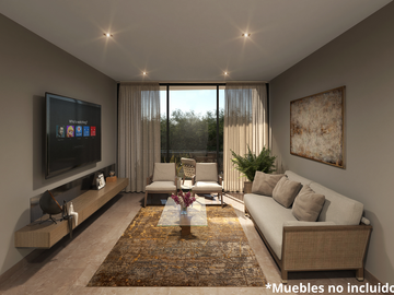 Departamento de 2 habitaciones con amenidades  en Altabrisa