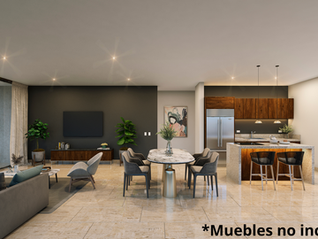 Departamento de 2 habitaciones con amenidades  en Altabrisa