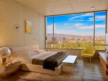 Departamento con terraza y jardin, 4 estacionamientos, alberca con carril de nad