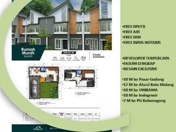 2 Lantai Tipe 45/77 Rumah Pakisaji Free Biaya View Katu