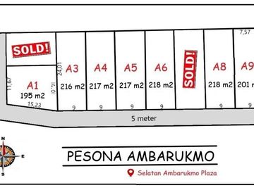 Tanah Ambarukmo, Luas 195m2, Bisa Cicil 12X